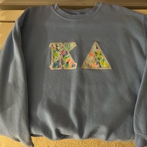 Kappa Delta Block Letter Sweatshirt - size M, color blue
